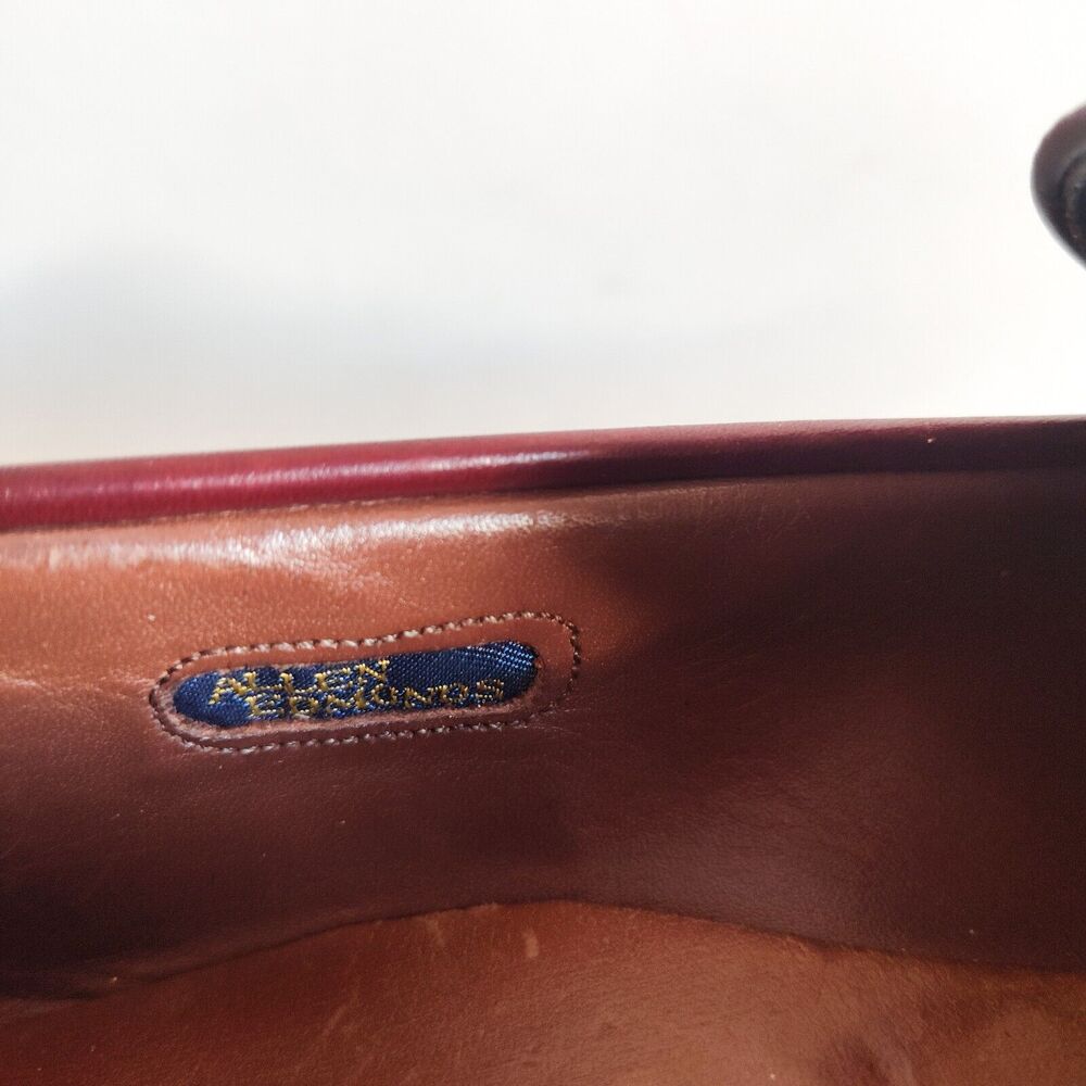 Allen Edmonds Barton Burgundy Leather Penny Loafers Mens 9 B Classic USA Made‎ - Picture 13 of 14